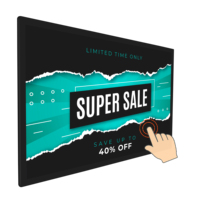 Écran publicitaire LCD 32/43/55/65 pouces, résolution 4K, panneau de menu mural numérique pour vidéo intérieure avec SDK OEM