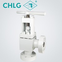 Vannes Lianggong en acier forgé, vanne d'arrêt angulaire en acier inoxydable 304, à brides, haute température, haute pression, pour gaz liquéfié