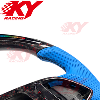 Volant de voiture en fibre de carbone forgée personnalisé avec LED pour Chevrolet Corvette C7 C5 C6 C8, Camaro ZL1 SS, Malibu, Cruze, Silverado