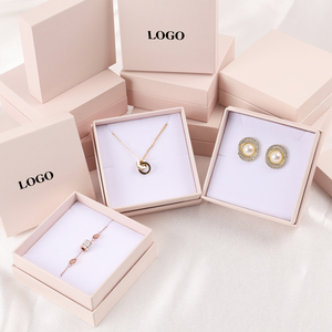 Sẵn Sàng Để Tàu Valentine Độc Đáo Sang Trọng Khỏa Thân Màu Be Cứng Nhắc Vòng Cổ Bông Tai Nhẫn Giấy Hộp Cho Hộp Đồ Trang Sức Và Túi - Product Image 1