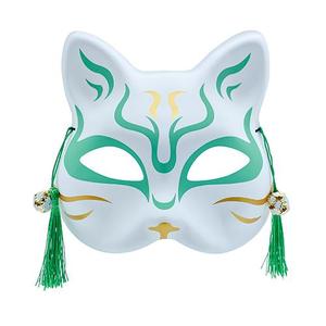 Mascarade japonaise de carnaval fille visage en plastique Halloween Animal Costume effrayant chat noir et masques de renard pour la fête - Product Image 3