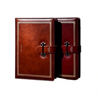 Carnet de notes professionnel A5 avec logo imprimé, bloc-notes cadeau avec couverture en simili cuir, poche, pages réutilisables pour les réunions de bureau