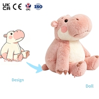 Peluches mascotte personnalisées en coton long et rembourrées de coton PP, animaux en peluche pour fêtes, couleurs personnalisables