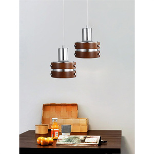 Bauhaus-Inspired Vintage Solid Wood Pendant Lamp Retro Industrial Style Long Cord for Bedroom Entryway Hallway Dining Room Bar - Product Image 1