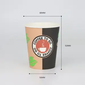 Kingwin Custom Design Coffee Cup Disposable Paper Cups Eco Friendly Takeaway Coffee Paper Cups With Lid