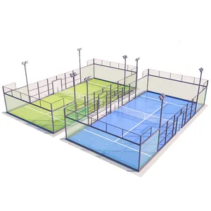 Fabricação barato preço de vidro squash tribunal de paddle tênis panorâmico padel tribunal