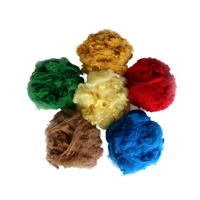 Fibre de polyester recyclée teinte ignifuge à prix d'usine, disponible en plusieurs couleurs