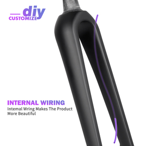 27.5er Giảm Dần Cứng Nhắc Fork Full Carbon Fiber Road Bike Front Fork Sỏi Xe Đạp Cứng Ngã Ba 700C - Product Image 5