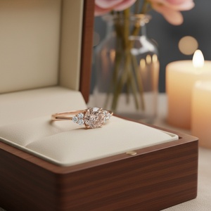 Bague en Morganite Baguette Certifiée IGI 2 Carats D VS1 CVD Or 18K Plaqué Rhodium Élégante Bijoux de Mariage Tendance - Product Image 4