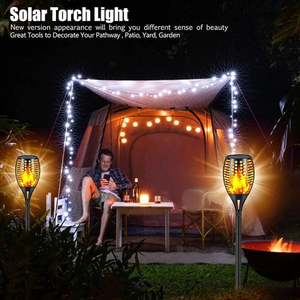 Torche solaire à <span class=keywords><strong>12</strong></span> LED IP65, lumière vacillante, étanche, 5m, décoration <span class=keywords><strong>de</strong></span> jardin, pelouse, <span class=keywords><strong>chemin</strong></span>, cour, patio, sol, 1 à <span class=keywords><strong>12</strong></span> pièces - Product Image 6