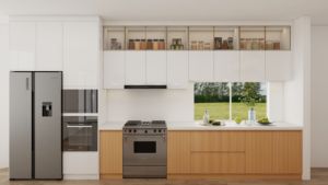 Meubles de cuisine modernes en contreplaqué de bois blanc Shaker avec mélamine pour projet - Product Image 2