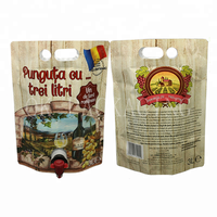 Sacs à vin en aluminium laminé personnalisés de 1L et 5L, sacs en plastique à bec verseur, distributeurs d'eau et de boissons pour vin liquide