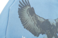 Pull en maille personnalisé OEM ODM pour homme, respirant, séchage rapide, 100 % coton, col rond, imprimé aigle animalier, logo frontal