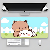 800x400mm Dudu et Bubu tapis de clavier tapis de bureau grand tapis de souris de jeu mignon tapis de souris GamerMat Table Mausepad tapis