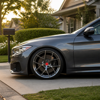 Jantes en alliage forgé sur mesure 1 pièce Hyper Silver Deep Concave 5 branches profondes 19 20 21 22 pouces 5x112 5x114.3 5x120 pour BMW M3