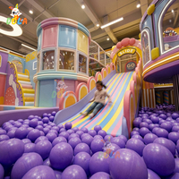 Mini aire de jeux intérieure pour petits espaces, ensemble de jeux souples compact pour la maison, l'école et la garderie, château gonflable pour enfants