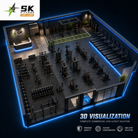 Ensemble d'équipements de gym de qualité commerciale SK, solution professionnelle pour clubs de fitness, machines d'entraînement de force et cardiovasculaire