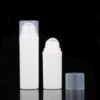 Flacon pompe cosmétique sans air en PP blanc de 15 ml, 30 ml, 50 ml pour sérum et lotion