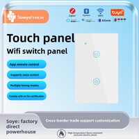 Interrupteur intelligent YDD Tuya Alexa Google Home Zigbee/WiFi avec panneau en verre trempé, contrôle vocal, programmation par application, 16A AC240V, édition Zero Fire