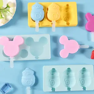 Wholesale Custom DIY 3D Kids Ice Cream Makers Silicone Popsicle Mold