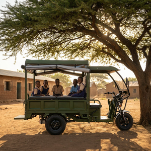 Tuk-tuk électrique haut de gamme 1800W à double usage avec sièges pliables rapidement et auvent imperméable, tricycle à charge lourde de 800 kg - Product Image 4