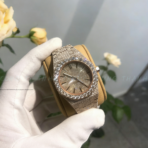 Montres en moissanite cristal de glace personnalisées en gros pour hommes, avec étiquettes d'origine, de luxe, idéales pour les fêtes et les occasions professionnelles - Product Image 5