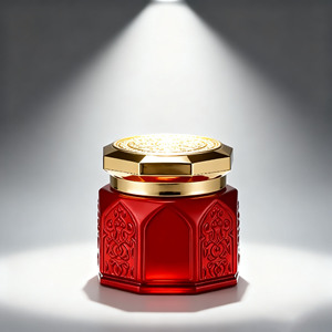 <span class=keywords><strong>Vente</strong></span> directe, personnalisation du logo, flacons cosmétiques en verre octogonaux avec sculpture en relief, pot en verre <span class=keywords><strong>de</strong></span> 150 ml - Product Image 2