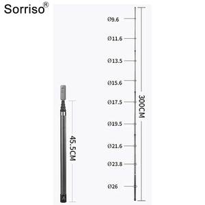 SORRISO fibra de carbono 3M <span class=keywords><strong>Selfie</strong></span> Stick ligero extensión poste 1/4 "para Gopro <span class=keywords><strong>Insta</strong></span> <span class=keywords><strong>360</strong></span> Osmo deporte acción Cámara teléfono móvil - Product Image 4
