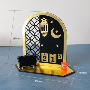 Ramadan islamique compte à rebours calendrier de l'avent acrylique <span class=keywords><strong>Eid</strong></span> <span class=keywords><strong>Mubarak</strong></span> Festival décoration de la maison ornement fête idée <span class=keywords><strong>cadeau</strong></span> - Product Image 2