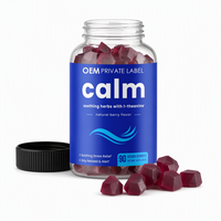Gummies Apaisantes à l'Ashwagandha et à la L-Théanine - Complément Anti-Stress Végétalien à Base de Plantes pour Adultes, Vente en Gros