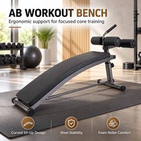 Banc de musculation réglable avec poignées ergonomiques et supports de jambe rembourrés pour des exercices abdominaux quotidiens