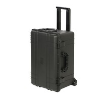 Valise de transport robuste en plastique dur, étanche IP67, avec roulettes, verrouillable, avec mousse
