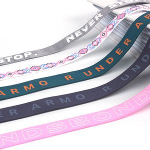 Factory Top Quality 2.5Cm Non-slip Grip Printed Elastic Band Sport Clothing <b>Webbing</b> Strap - Product Image 6