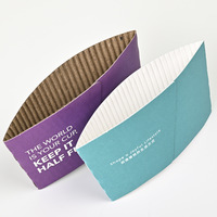 Gobelets en papier pour boissons chaudes biodégradables personnalisés avec leur propre logo manchons pour porte-gobelets à café en papier kraft