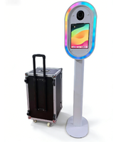 Anneau lumineux LED portable pour iPad, machine de photomaton, appareil photo reflex numérique, télécommande sans fil pour iPad, cadre métallique, étui de transport pour mariages/festivals