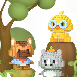 Nuova collezione assemblata leone cavallo tigre modello Mini figura di mattone pinguino animale Micro blocchi di costruzione giocattoli - Product Image 5