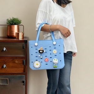 2026年专利新款手提包简约设计时尚沙滩包休闲环保开合式防水便携购物包 - Product Image 3