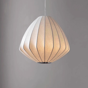 Lámpara colgante de piel de seda blanca moderna para decoración del hogar hecha a mano, lámpara moderna de seda, lámpara de burbujas - Product Image 2