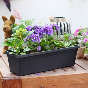Pots de fleurs rectangulaires en plastique pour l'extérieur 60 jardinières suspendues avec long pont pour <span class=keywords><strong>balcon</strong></span> et jardin - Product Image 2
