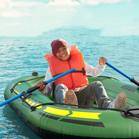 Vente en gros de bateaux gonflables verts pour adultes, bateaux pneumatiques portables pour l'aventure