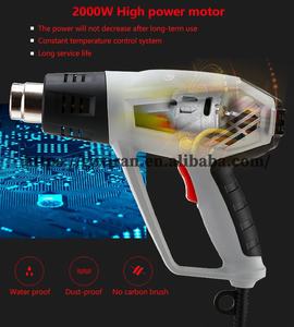 Industrial 2000W 2 Gear Temperatures Settings Multifunction Electric <strong>Heating</strong> Hot Air <strong>Gun</strong> With Nozzle Attachments Power Tool - Product Image 2