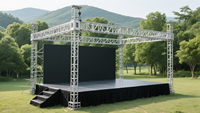 Plateforme de scène modulaire carrée en aluminium pour mariages et petits concerts, certifiée TUV, dimensions personnalisables, fournie directement par l'usine