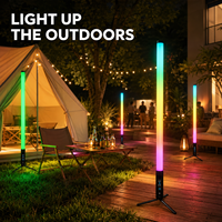 Baterai Tahan Air Nirkabel 360 °   Lampu Pixel LED RGBWA IP65 WiFi untuk Panggung, Pesta, Pernikahan dengan Tas Jinjing dan Flight Case