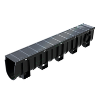 Drain de tranchée en plastique HDPE pour piscine Système de drainage de surface en acier inoxydable Drain de canal de gouttière d'eau de pluie