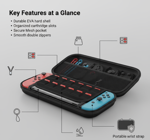 נרתיק משקפי ראייה נייד עמיד למים EVA עם רוכסן קל משקל מעטפת קשיחה למחצה עיצוב קומפקטי משקפי שמש משקפי קריאה - Product Image 4