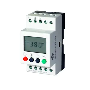 Ginri JVR1000 3-Phasen-Spannungsüberwachungs-Relay mit LCD-Anzeige Spannungsschutz-Relay mit Mehrzweckschutzfunktion 380 V Relais