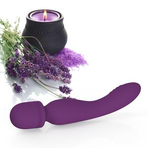 Y.LOVE USB قابلة لإعادة الشحن سيليكون AV هزاز قوي مزدوج الاهتزاز عصا تدليك G-Spot لعبة جنسية للنساء - Product Image 2