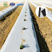 Film de paillage plastique noir et blanc stabilisé aux UV, film agricole moulé par soufflage en rouleau pour la croissance des plantes de jardin potager