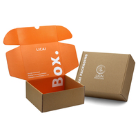 Boîte d'expédition postale en carton ondulé avec fermeture éclair, personnalisable avec logo, pliable, couleur intégrale, pour emballage d'expédition