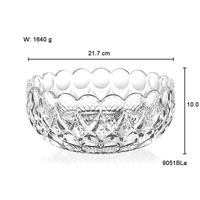 Bol à fruits en cristal Angelica 9051BLa pour la cuisine, ensemble de bols en verre transparent pour mariage